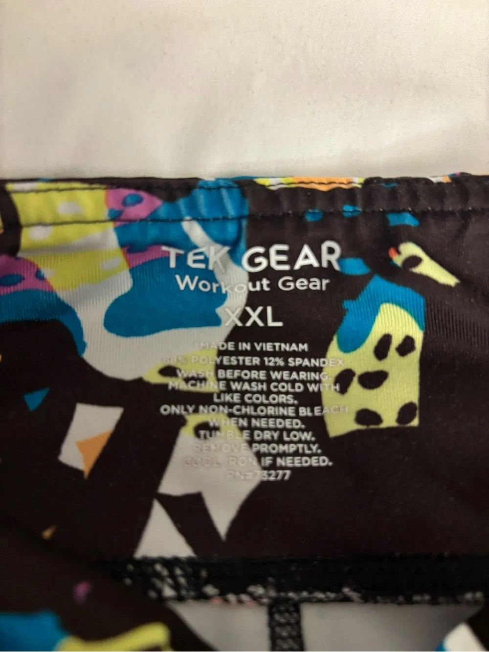 Workout Capri Leggings Tek Gear XXL Abstract Print Side Pockets - Picture 2 of 3